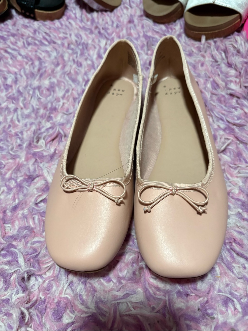 A new day Pink Ballet Flats with Bow SZ 9